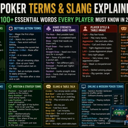 Poker Terms & Slang Explained: 100+ Essential Words Every Player Must Know in 2026 