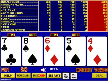 Bonus Poker (Video Poker): Rules, Paytables & 8/5 Full Pay Explained