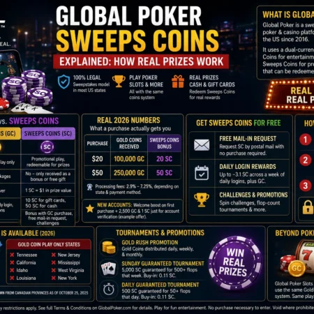 Global Poker Sweeps Coins Explained: How Real Prizes Work