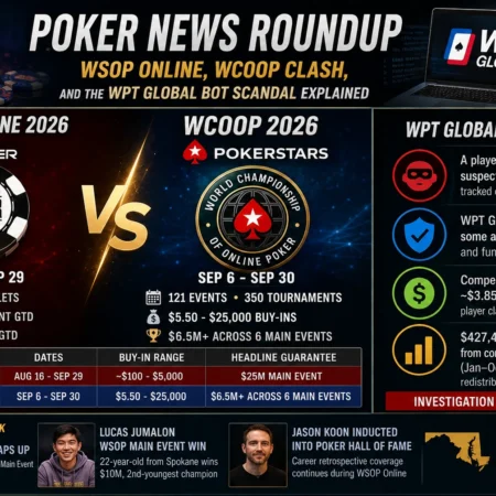 Home 24 Poker News Roundup: WSOP Online, WCOOP Clash, and the WPT Global Bot Scandal Explained
