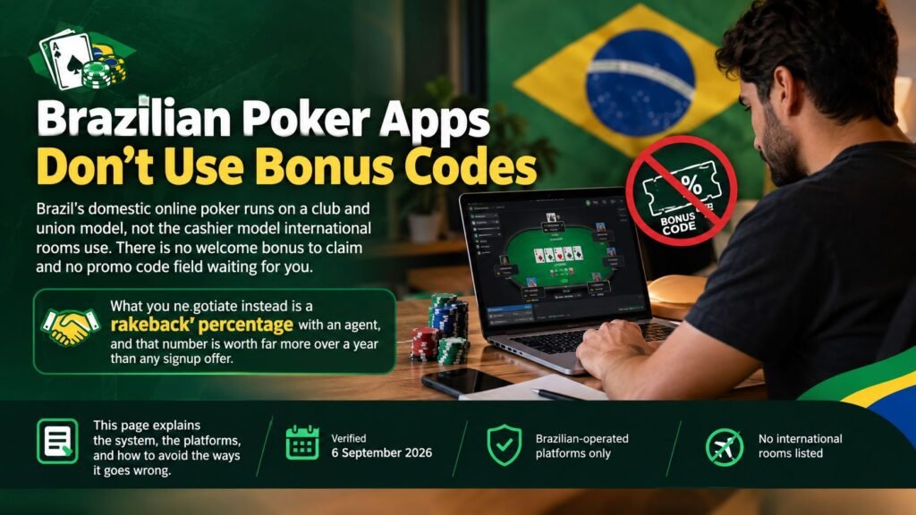 Brazilian Poker Apps Don’t Use Bonus Codes | 2026 Guide