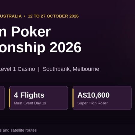Home 28 Victorian Poker Championship 2026: Crown Melbourne Schedule