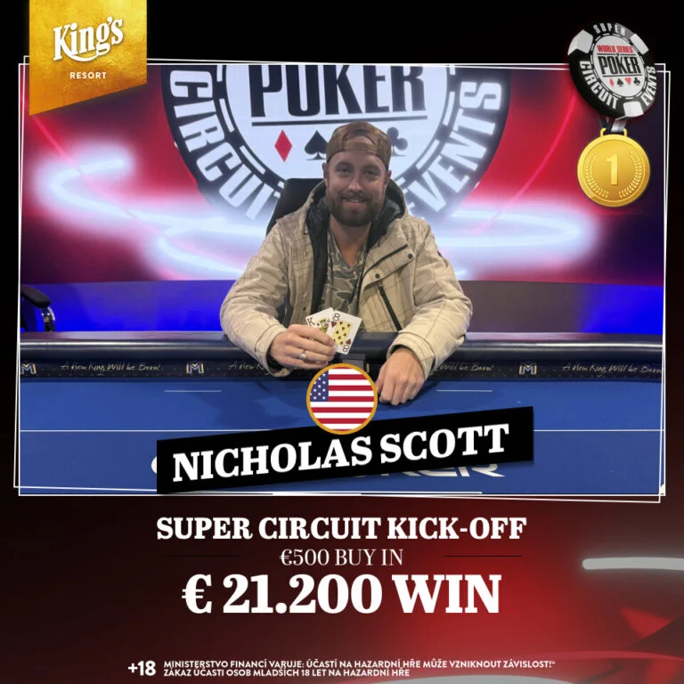 King's WSOP Super Circuit 2026: Nicholas Scott and Fabian Bartuschk Win the First Two Rings in Rozvadov 1 King’s WSOP Super Circuit 2026: Nicholas Scott and Fabian Bartuschk Win the First Two Rings in Rozvadov
