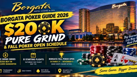 Borgata Poker Schedule 2026: October & November Tournaments and Prize Pools