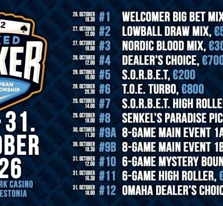 European Mixed Poker Championship 2026: Full Schedule, Buy-Ins & Why Mixed Games Are Booming