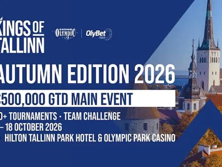 Kings of Tallinn Autumn Edition 2026: Schedule, €500K Main Event & Player Guide