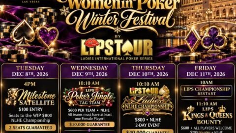 LIPS Women in Poker Winter Festival 2026 Moves to The Venetian: Schedule, Guarantees and Satellites