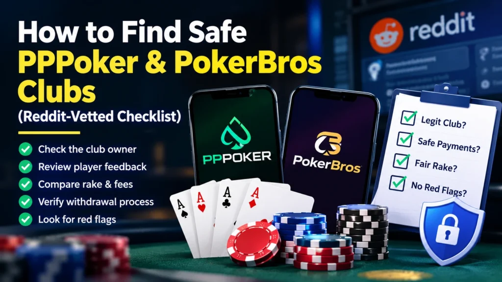 How to Find Safe PPPoker & PokerBros Clubs (Reddit-Vetted Checklist)