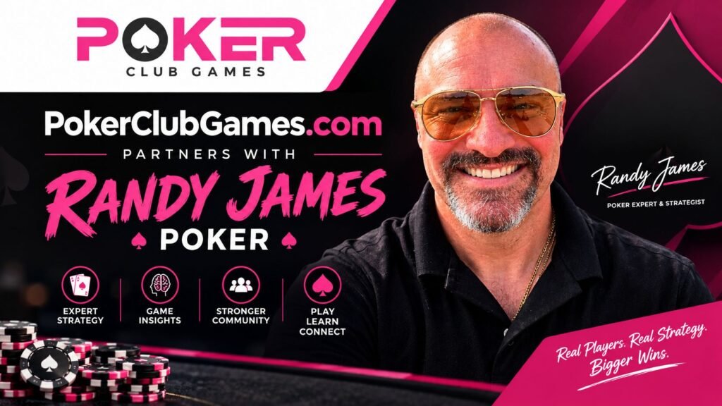 PokerClubGames.com Partners with Randy James Poker