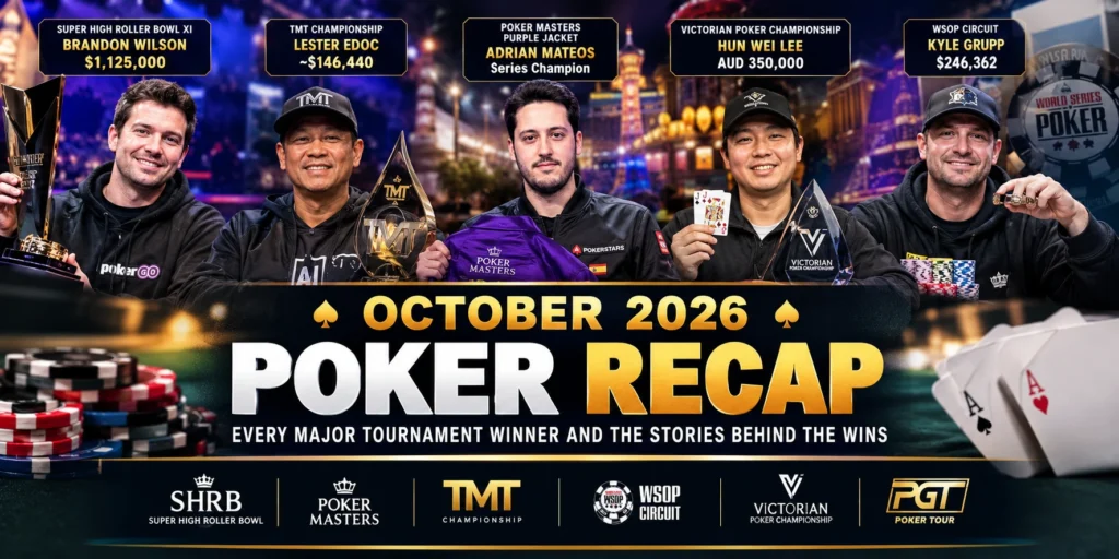 October 2026 Poker Recap: Every Major Tournament Winner and the Stories Behind the Wins