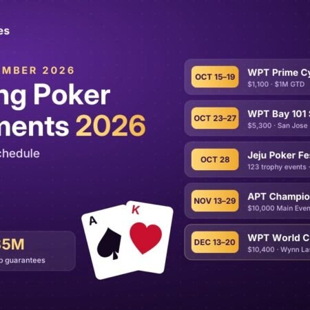 Upcoming Poker Tournaments 2026: WPT, APT & Jeju Schedule (Oct–Dec)