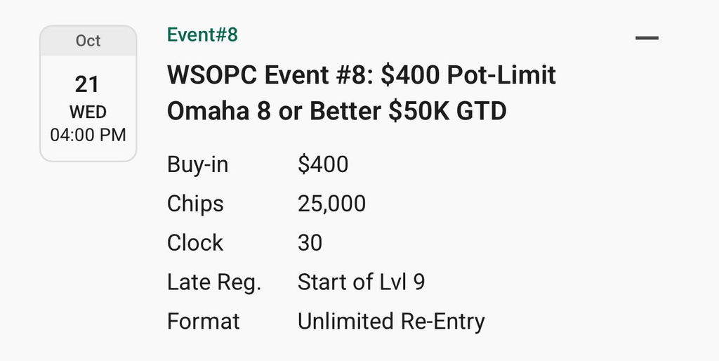 17th of 158: My Deep Run in the WSOP Circuit $400 PLO8 at Turning Stone 1 image