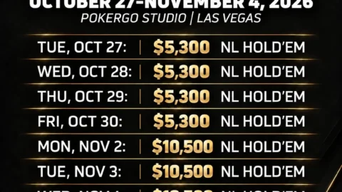 PGT Sprint 2026: Seven High Roller Tournaments at the PokerGO Studio