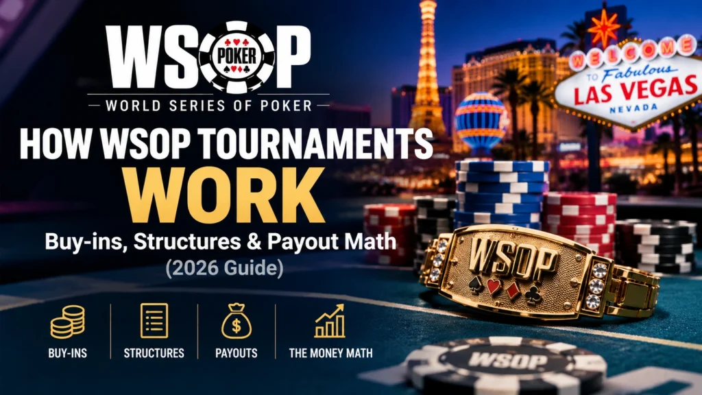 How WSOP Tournaments Work: Buy-ins, Structures & Payout Math (2026 Guide)